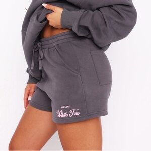WHITE FOX BOUTIQUE Season 7 gray pink shorts size Large